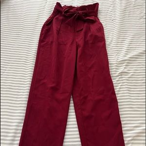 XS Burgundy Paperbag Pants from Windsor
